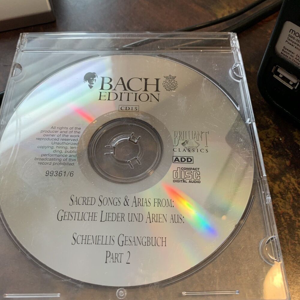 Bach Edition CD: Sacred Songs & Arias from: Geistliche Lieder un Arien Aus